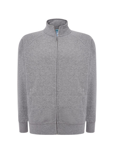 Herren-Sweatshirt mit durchgehendem Reißverschluss, Graumelange JHK