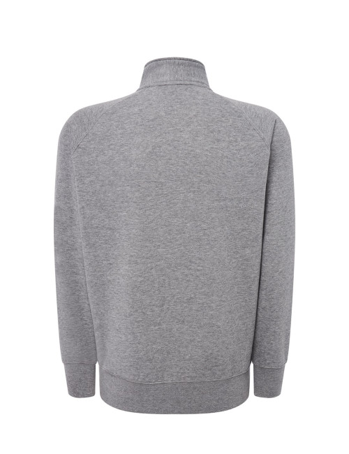 Bluza dresowa męska full zip sweatshirt szary melanż Jhk