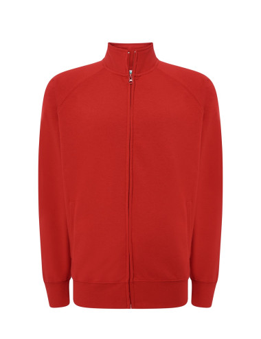 Herren-Sweatshirt mit durchgehendem Reißverschluss, rot, JHK