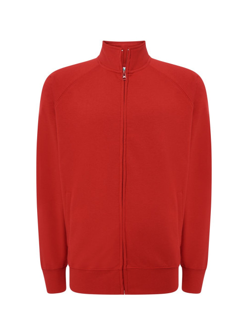 Bluza dresowa męska full zip sweatshirt czerwony Jhk