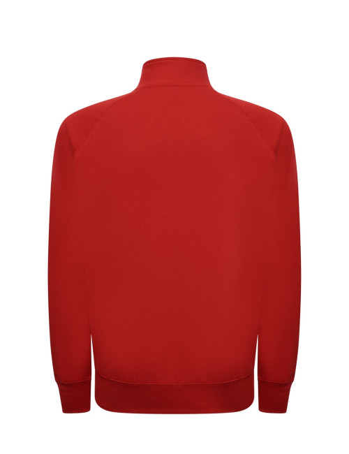 Herren-Sweatshirt mit durchgehendem Reißverschluss, rot, JHK