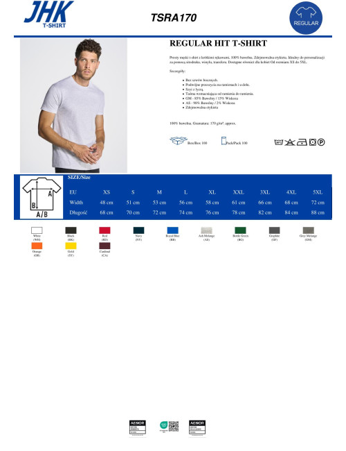 Herren Tsra 170 Regular Hit T-Shirt schwarz Jhk