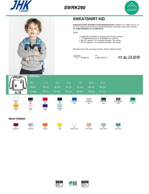 Swrk 290 kid sweatshirt black Jhk