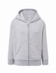Kinder-Kapuzenpullover, grau meliert JHK