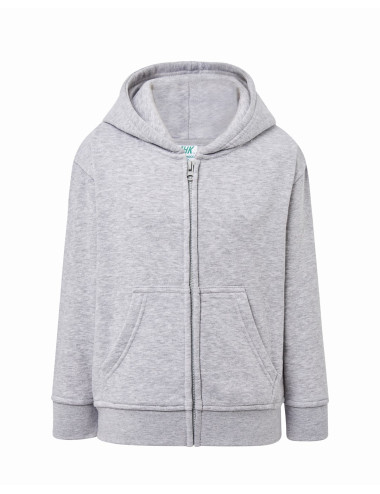 Kinder-Kapuzenpullover, grau meliert JHK