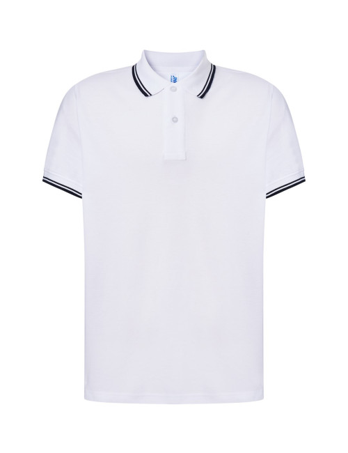 Men`s polo shirts polo pora 210 contrast white/navy Jhk