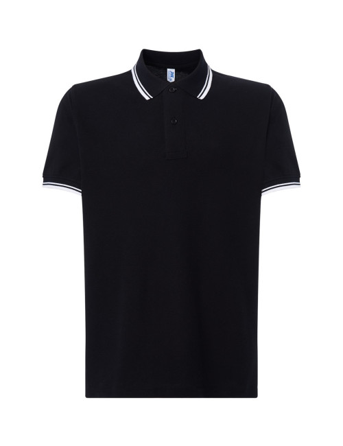 Men`s polo shirts polo pora 210 contrast black/white Jhk