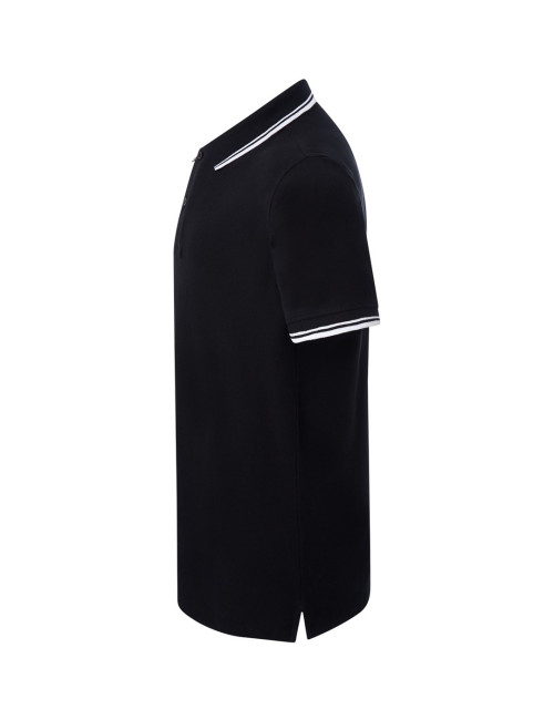 Herren Poloshirts Polo Pora 210 Kontrast Schwarz/Weiß Jhk