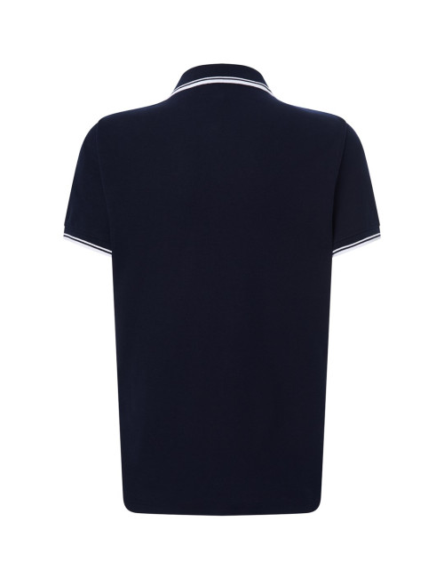 Pora Herren-Poloshirts 210 Kontrast Marineblau/Weiß JHK