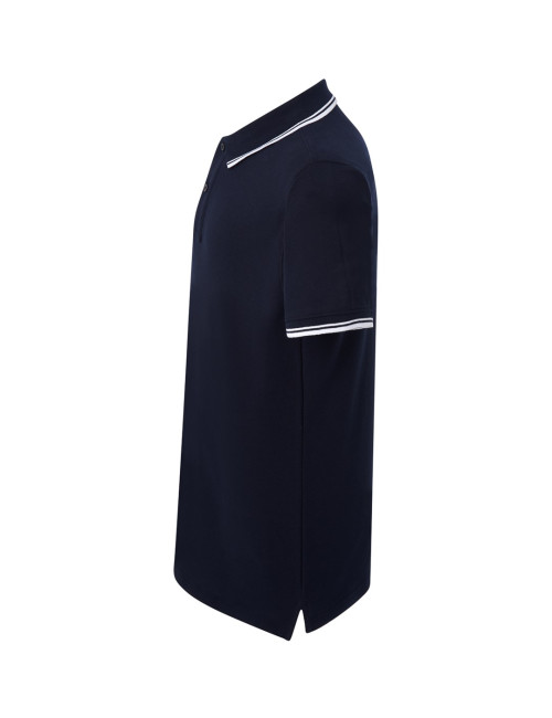 Pora Herren-Poloshirts 210 Kontrast Marineblau/Weiß JHK