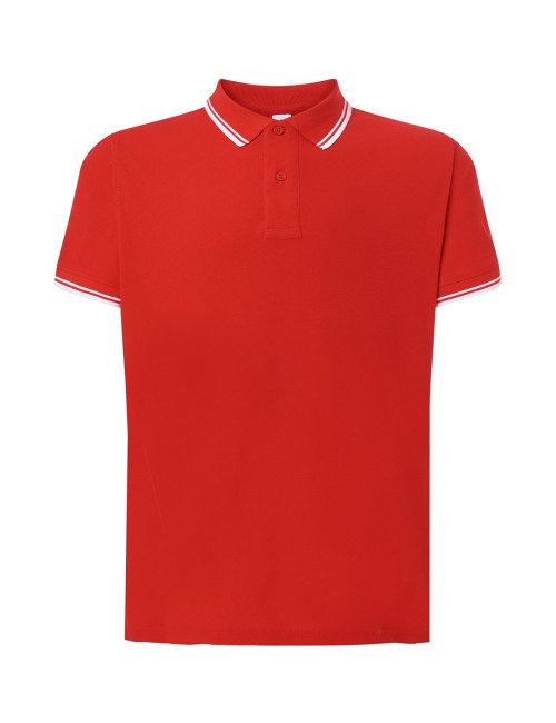 Koszulki polo męska polo pora 210 contrast czerwono/biały Jhk