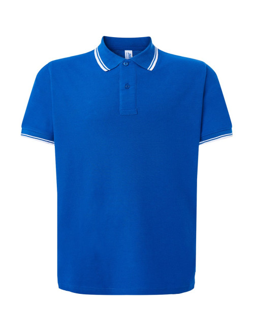 Koszulki polo męska polo pora 210 contrast royal niebieski/biały Jhk