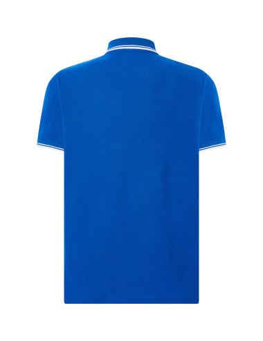 Polo Pora Herren Poloshirts 210 Kontrast Königsblau/Weiß Jhk