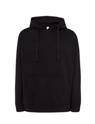 Herren-Sweatshirt Känguru CVC Sweatshirt schwarz JHK
