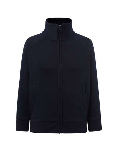 Kid full zip sweatshirt navy blue Jhk