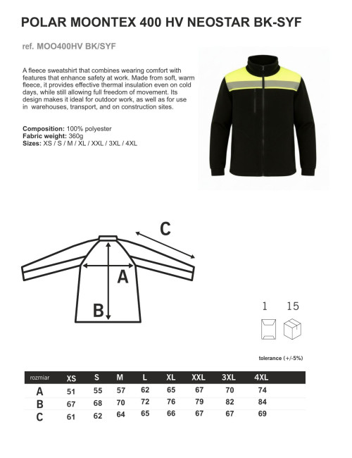 Warmes, dickes Fleece für einen Mitarbeiter mit Firmenlogo