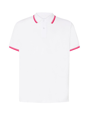 Koszulki polo męska polo pora 210 contrast biało/czerwony Jhk