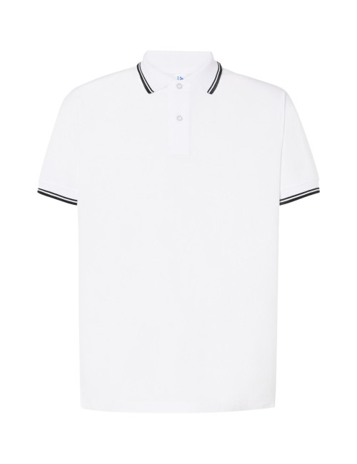 Men`s polo shirts polo pora 210 contrast white/black Jhk