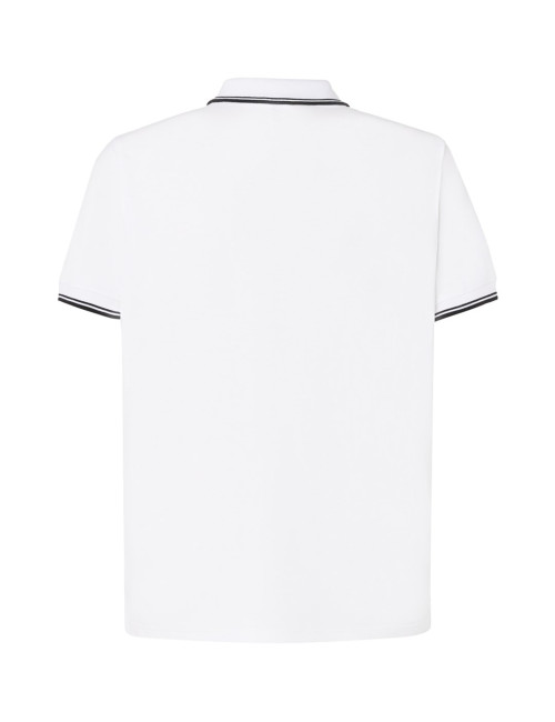 Koszulki polo męska polo pora 210 contrast biało/czarny Jhk
