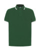 Pora Herren-Poloshirts 210 Kontrast Flaschengrün/Weiß JHK