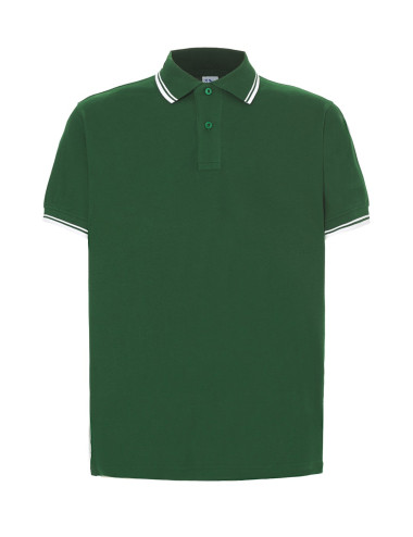 Men`s polo shirts polo pora 210 contrast bottle green/white Jhk