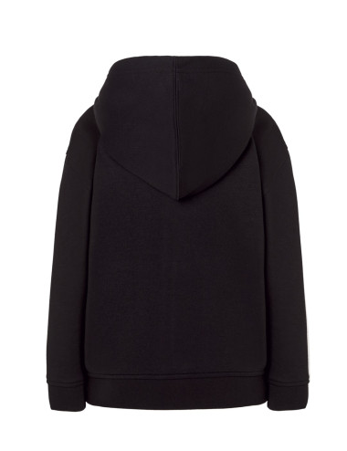 Kinder-Sweatshirt mit Kapuze, schwarz, JHK