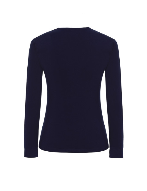 Lady Regular Ls Premium Damen T-Shirt Marineblau Jhk Jhk
