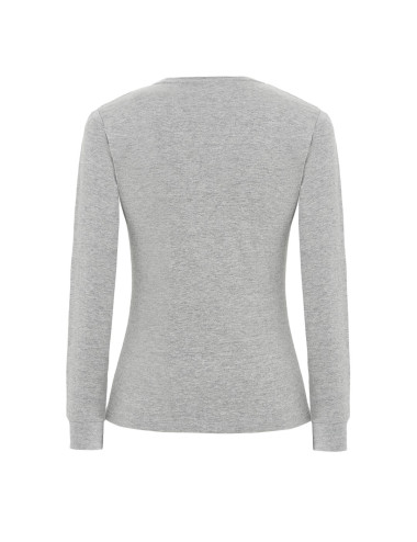 Lady Regular Ls Premium Damen T-Shirt Grau Melange Jhk Jhk