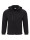 Super Fleece Herren Kapuzenpullover dick verstärkt flra 340 Bus Kapuze Premium Schwarz/Schwarz Jhk,