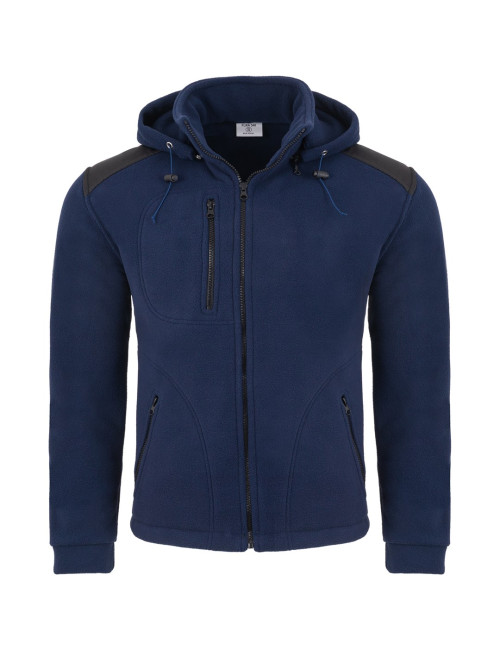 Super polar męski bluza z kapturem gruby wzmacniany flra 340 bus hood premium granatowo/czarny Jhk,