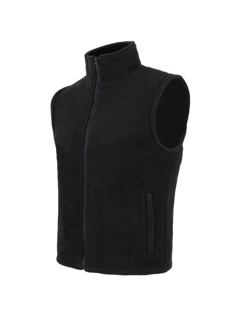 JHK Fleece vest FLRA 350 VEST BK - Black, embroidery, logo, print