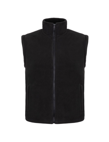 JHK Fleeceweste FLRA 350 VEST BK - Schwarz, Stickerei, Logo, Druck