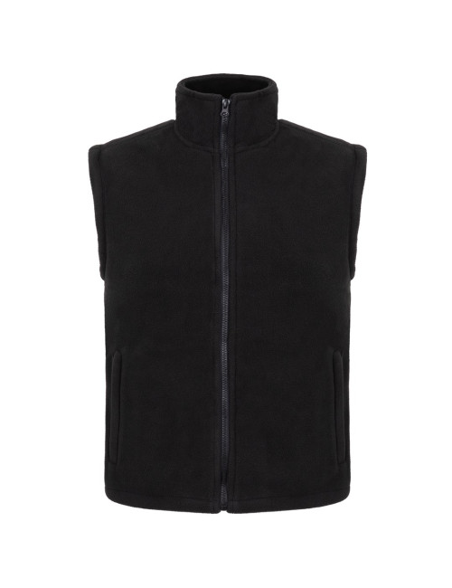 JHK Fleece vest FLRA 350 VEST BK - Black, embroidery, logo, print