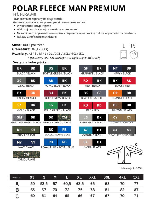 Kamizelka polarowa flra 350 vest rb - royal blue Jhk