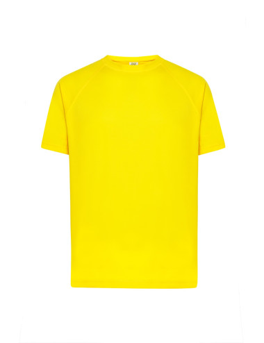 "Men's JHK Gold Sports T-Shirt - Breathable, Quick-Dry, Raglan Cut - 