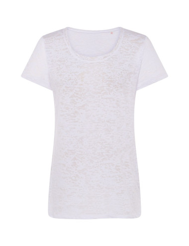 JHK Subli Burn Out Women's T-Shirt Efficient White