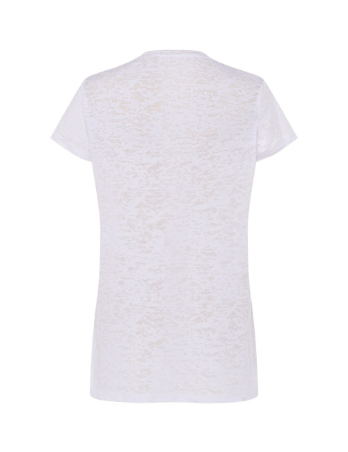 Damen T-Shirt JHK Subli Burn Out Weiß