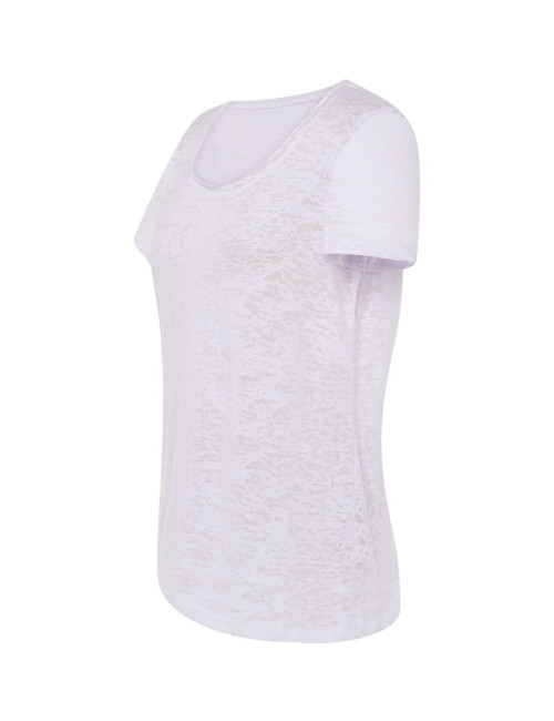Damen T-Shirt JHK Subli Burn Out Weiß