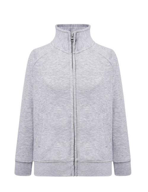 Kinder-Sweatshirt Kid Full Zip AS - Ash Melange Jhk