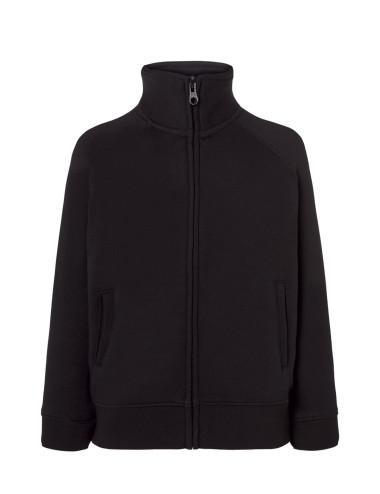 "Black Jhk Full Zip Sweatshirt for Kids - Custom Prints, Embroidered 