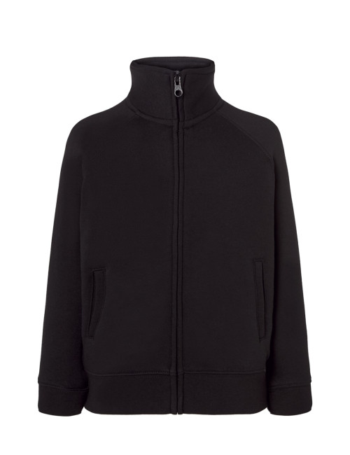 BK-Sweatshirt mit durchgehendem Reißverschluss für Kinder – Schwarz Jhk