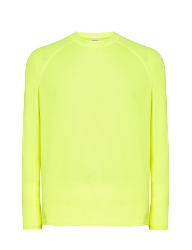 "Quality Men's LS SYF Sport T-shirt in Gold Fluor - Embroidered & Pri