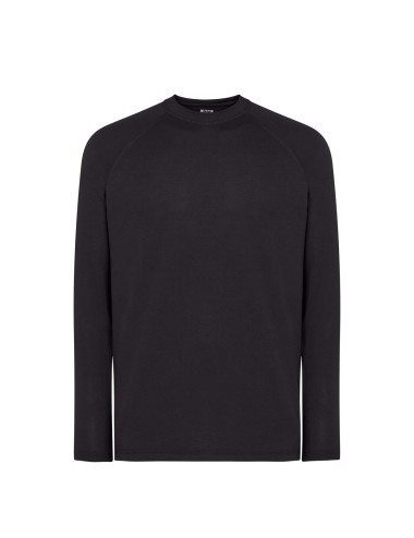 Herren-T-Shirt Sport Man ls bk - schwarz Jhk