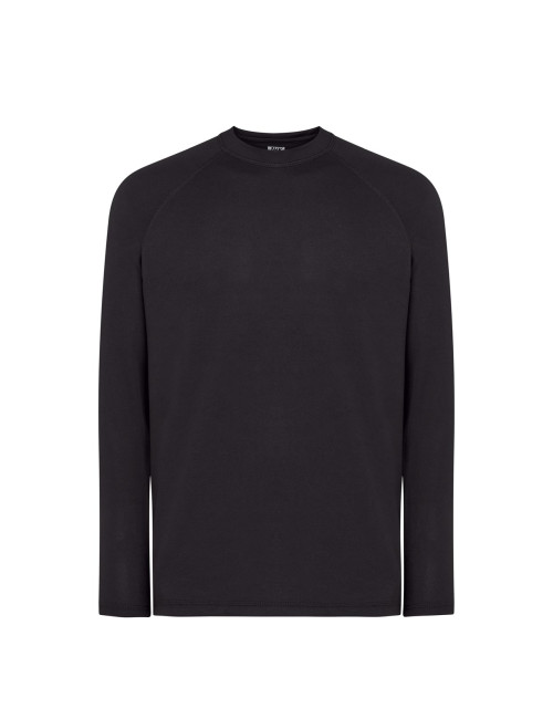 Herren-T-Shirt Sport Man ls bk - schwarz Jhk