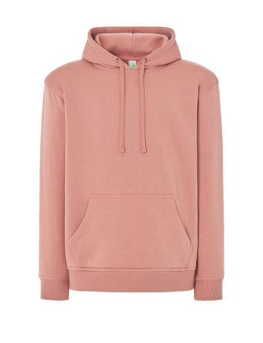 "Men's Pink Vintage Jhk Kangaroo Sweatshirt - Unique Embroidered Prin