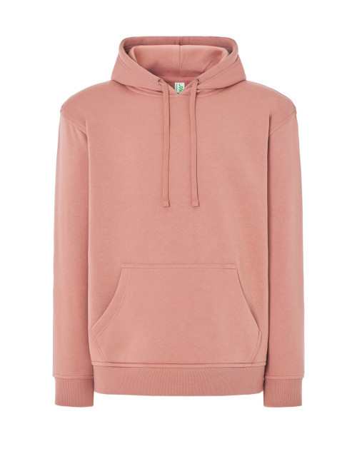 "Men's Pink Vintage Jhk Kangaroo Sweatshirt - Unique Embroidered Prin