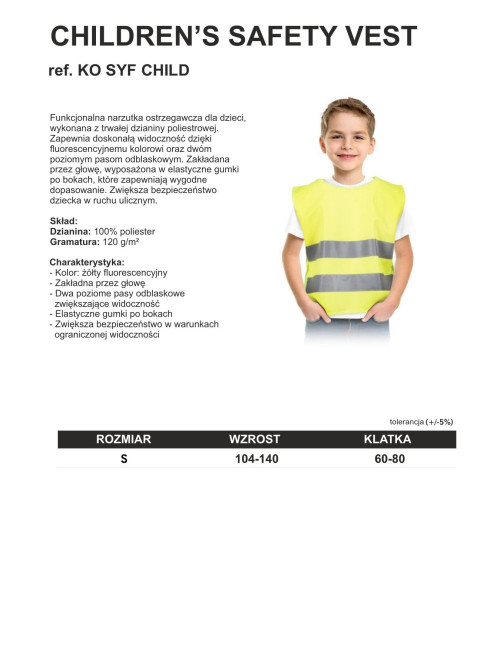 JHK SYF Warnweste Gold Fluor Unisex