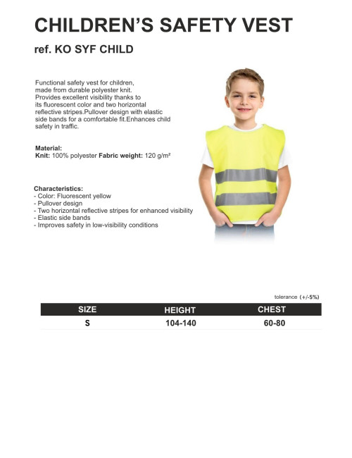 JHK SYF Warnweste Gold Fluor Unisex