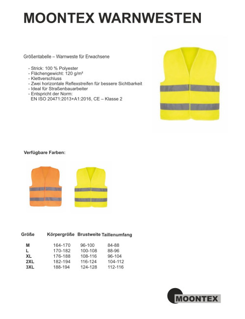JHK SYF Warnweste Gold Fluor Unisex