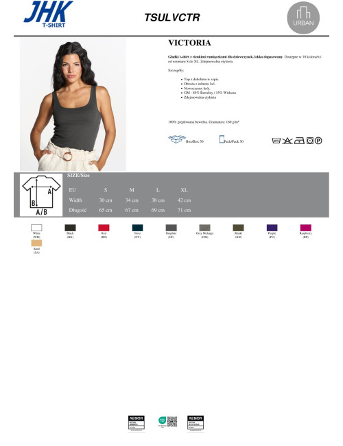 JHK Women`s T-shirt TSUL VCTR VICTORIA SA - Sand